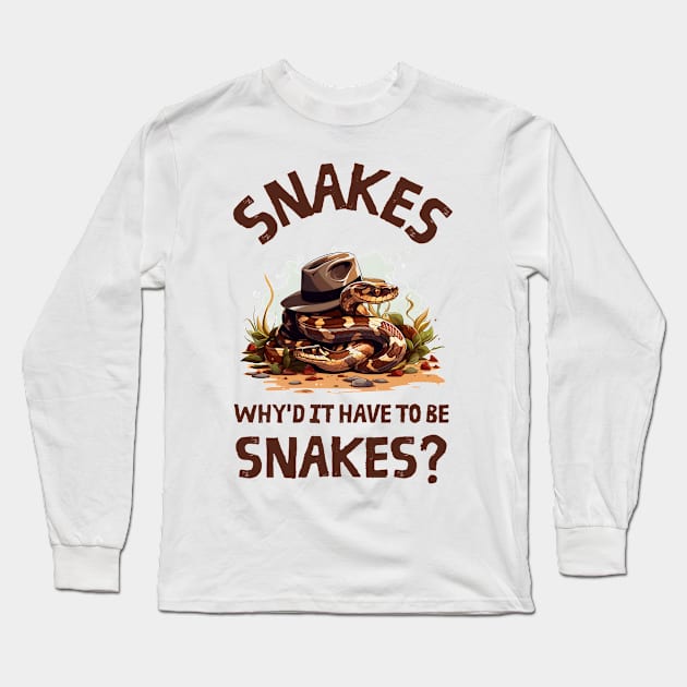 Snakes. Why did it have to be snakes? - Adventure Long Sleeve T-Shirt by Fenay-Designs